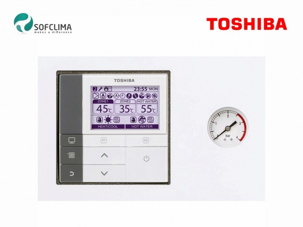 Термопомпа Toshiba Estia R32 AIO HWT-1101F21MM3W-E / HWT-801HRW-E (комплект с бойлер)